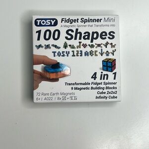 TOSY Magnet Fidget Spinner Mini - 2x2 Cube 4-in-1 Fidget Toy